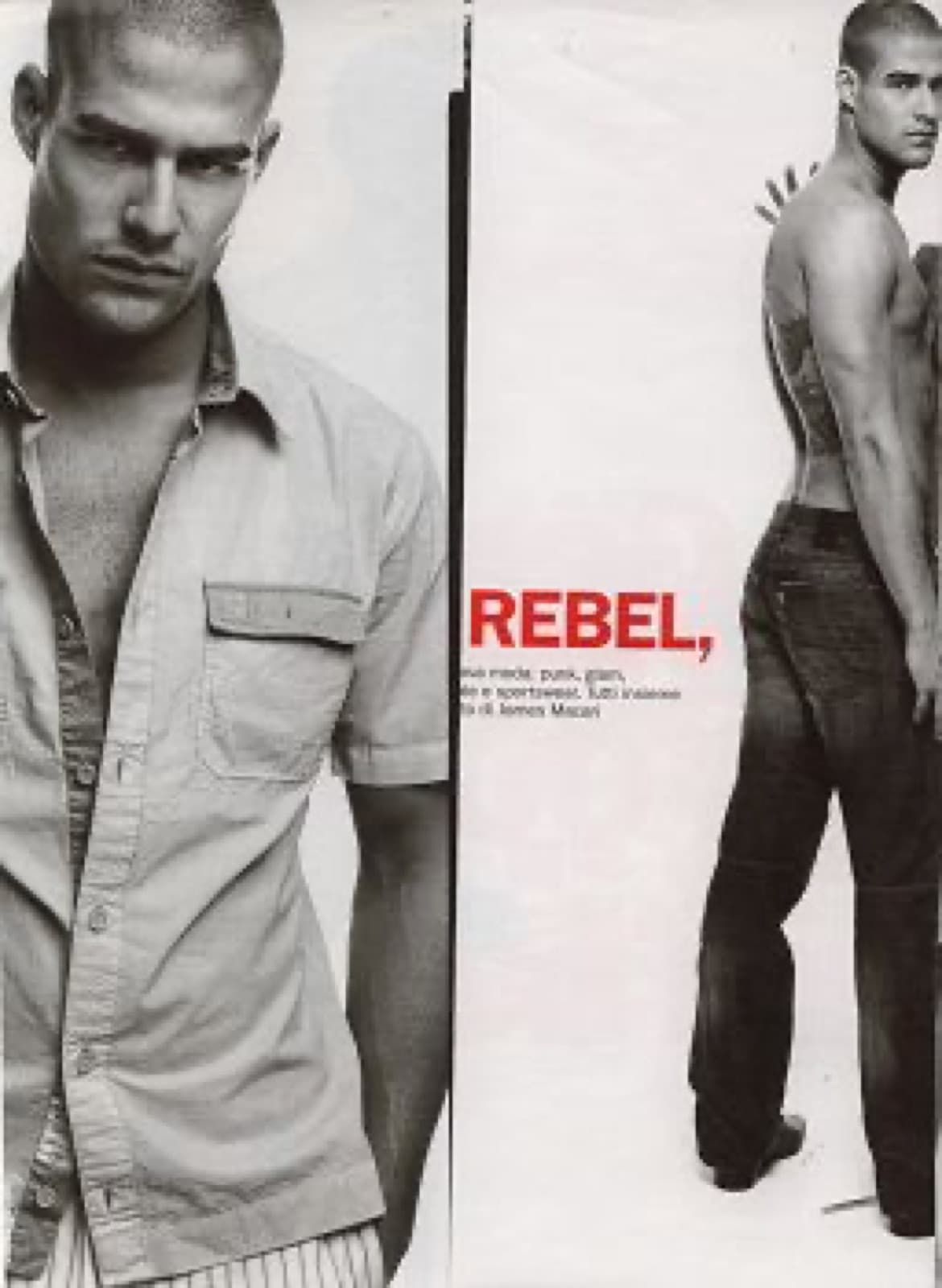 Brandon Mills — commercial campaign frame from the genesis modeling archive